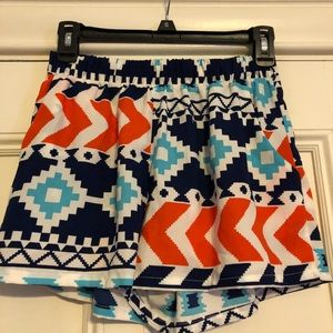 Aztec print shorts